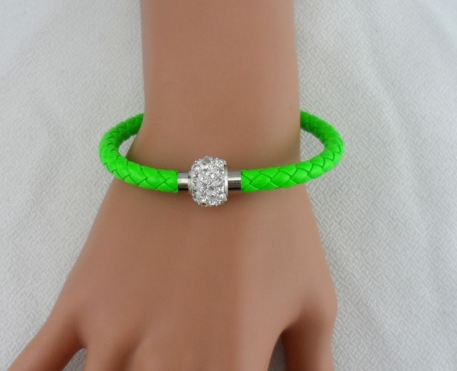Shamballa náramok zelený