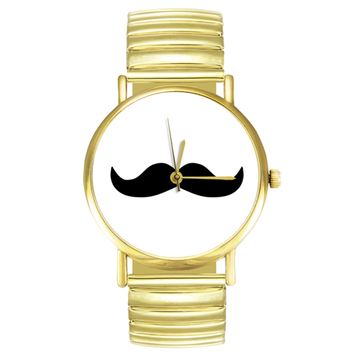 Moustache hodinky - zlaté